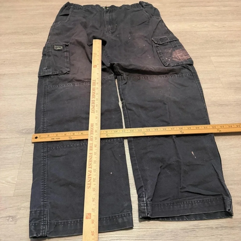 32x30 Faded Distressed Cargo Jeans Y2K Grunge Vintage